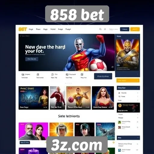 Análise da interface do usuário do site 858 bet